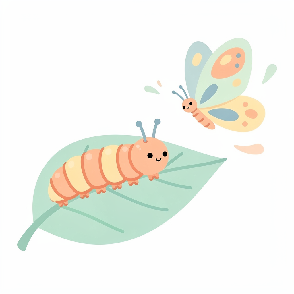 El ciclo de vida de una mariposa
